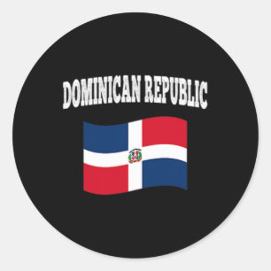 Adesivo Redondo Bandeira da República Dominicana Concurso Esportiv