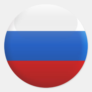 Adesivo Redondo Bandeira da Rússia