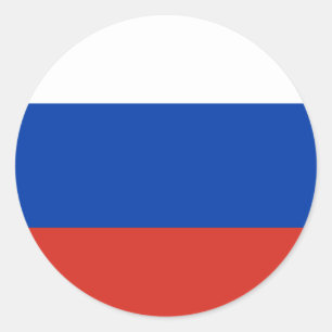 Adesivo Redondo Bandeira da Rússia