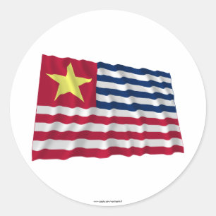Adesivo Redondo Bandeira da Secessão Louisiana em 1861