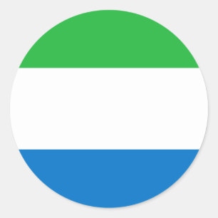 Adesivo Redondo Bandeira da Serra Leoa