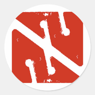 Adesivo Redondo bandeira da seta da caverna