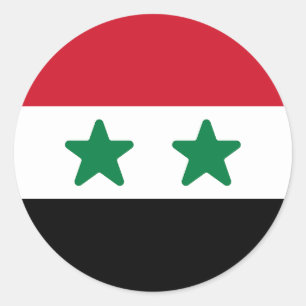 Adesivo Redondo Bandeira da Síria