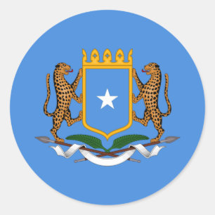 Adesivo Redondo Bandeira da Somália e Casaco de armas, Bandeira d
