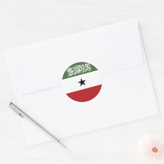 Adesivo Redondo Bandeira da Somalilândia (Envelope)
