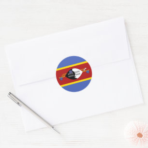 Adesivo Redondo Bandeira da Suazilândia