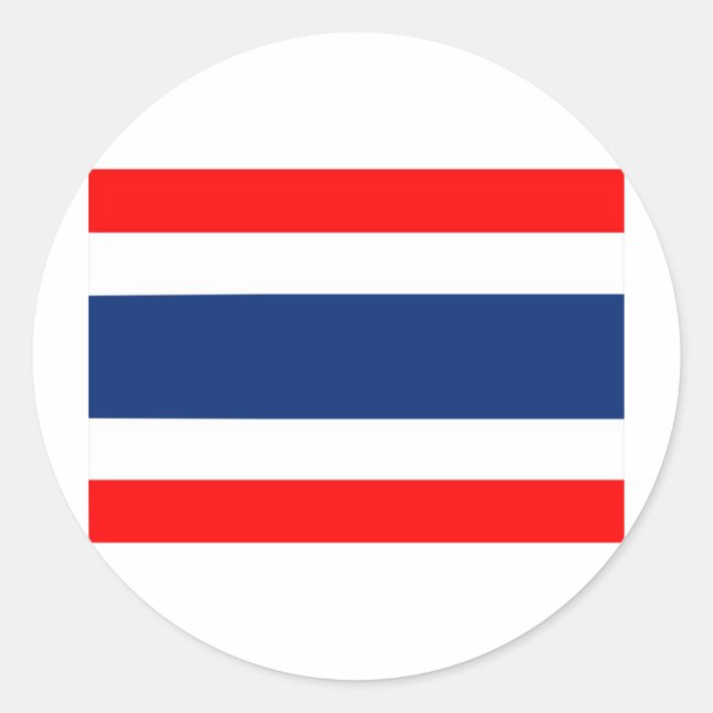 Adesivo Redondo Bandeira da Tailândia (Frente)