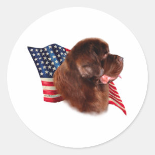 Adesivo Redondo Bandeira da Terra Nova (marrom)