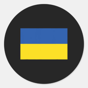 Adesivo Redondo Bandeira Da Ucrânia1