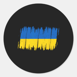 Adesivo Redondo Bandeira da Ucrânia Bandeira Nacional Kiev Ucrania