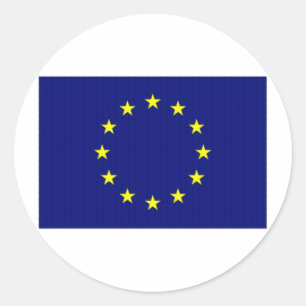 Adesivo Redondo Bandeira da União Europeia