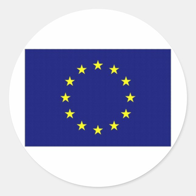 Adesivo Redondo Bandeira da União Europeia (Frente)
