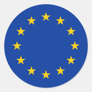Adesivo Redondo Bandeira da União Europeia UE