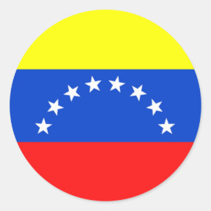 Adesivo Redondo Bandeira da Venezuela