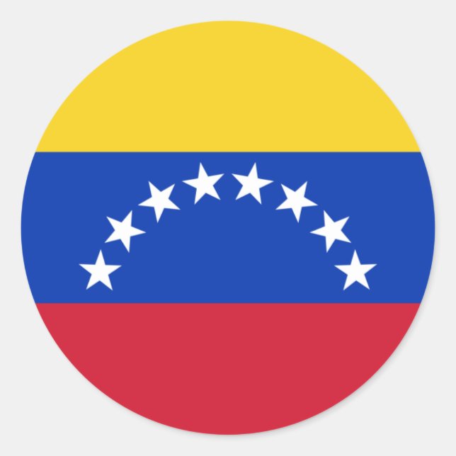 Adesivo Redondo Bandeira da Venezuela (Frente)
