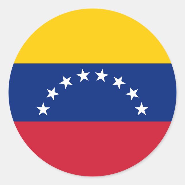 Adesivo Redondo Bandeira da Venezuela (Frente)
