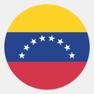 Adesivo Redondo Bandeira da Venezuela