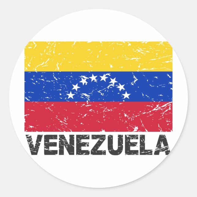 Adesivo Redondo Bandeira da Venezuela (Frente)