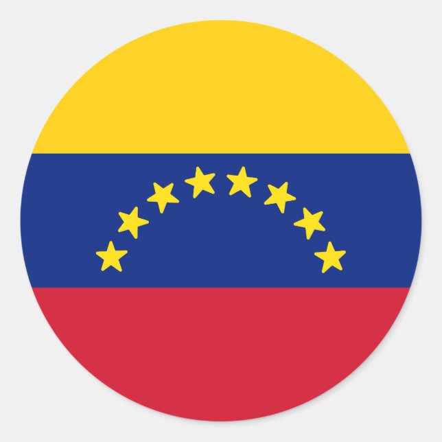 Adesivo Redondo Bandeira da Venezuela (Frente)