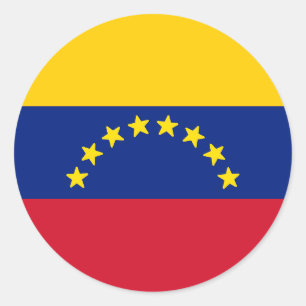 Adesivo Redondo Bandeira da Venezuela