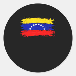 Adesivo Redondo Bandeira da Venezuela 2026 Livre Paz