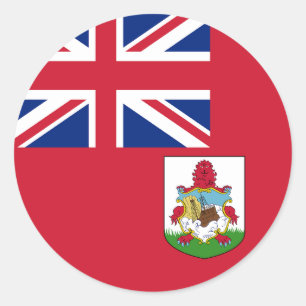 Adesivo Redondo Bandeira das Bermudas