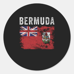 Adesivo Redondo Bandeira das Bermudas em desnutrição - Bandeira Be