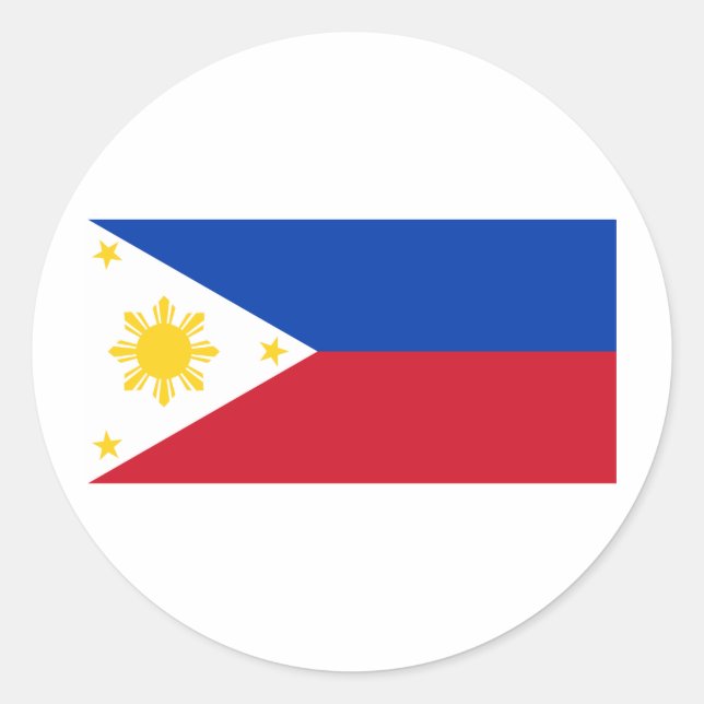 Adesivo Redondo Bandeira das Filipinas (Frente)