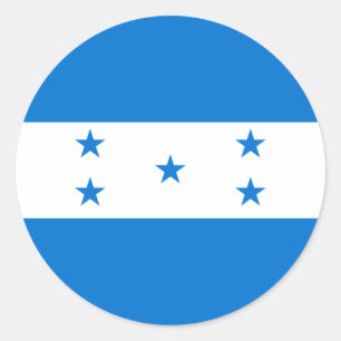 Adesivo Redondo Bandeira das Honduras