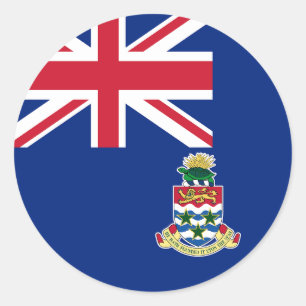 Adesivo Redondo Bandeira das Ilhas Cayman