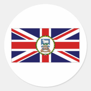 Adesivo Redondo Bandeira das Ilhas Falkland