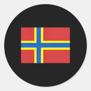 Adesivo Redondo Bandeira Das Ilhas Orkney, Escócia