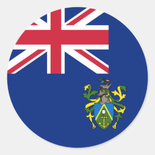 Adesivo Redondo Bandeira das Ilhas Pitcairn