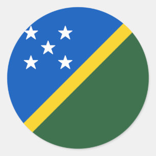 Adesivo Redondo Bandeira das Ilhas Salomão