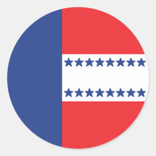Adesivo Redondo Bandeira das Ilhas Tuamotu