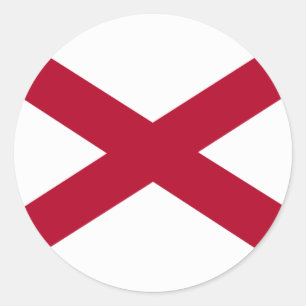 Adesivo Redondo Bandeira de Alabama