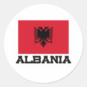 Adesivo Redondo Bandeira de Albânia