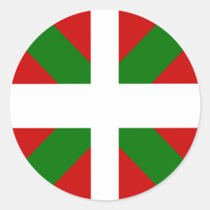 Adesivo Redondo Bandeira de alta qualidade Basque