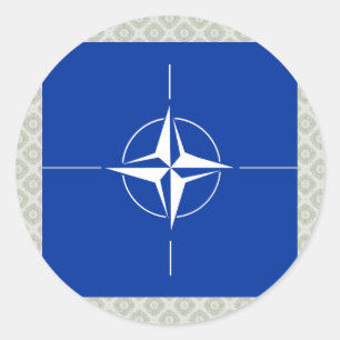 Adesivo Redondo Bandeira de alta qualidade da OTAN