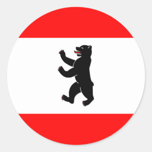 Adesivo Redondo Bandeira de alta qualidade de Alemanha Berlim