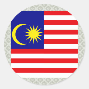 Adesivo Redondo Bandeira de alta qualidade de Malaysia