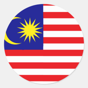 Adesivo Redondo Bandeira de alta qualidade de Malaysia