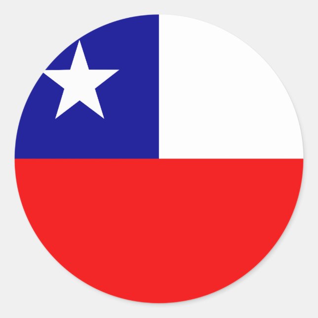 Adesivo Redondo Bandeira de alta qualidade no Chile (Frente)