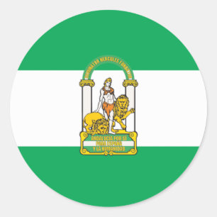 Adesivo Redondo Bandeira de Andalucia