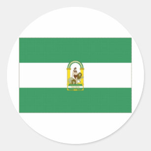 Adesivo Redondo Bandeira de Andalucia da espanha