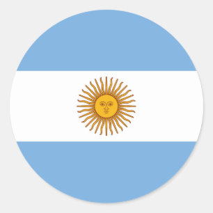 Adesivo Redondo Bandeira de Argentina - bandera de Argentina