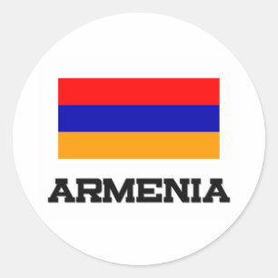 Adesivo Redondo Bandeira de Arménia