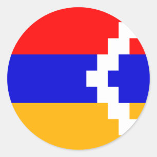 Adesivo Redondo Bandeira de Artsakh (Nagorno-Karabakh)