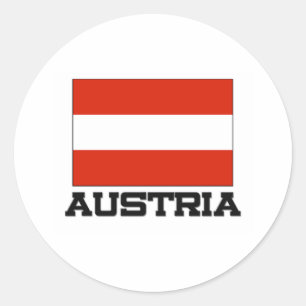 Adesivo Redondo Bandeira de Áustria