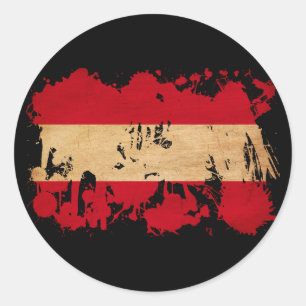 Adesivo Redondo Bandeira de Áustria